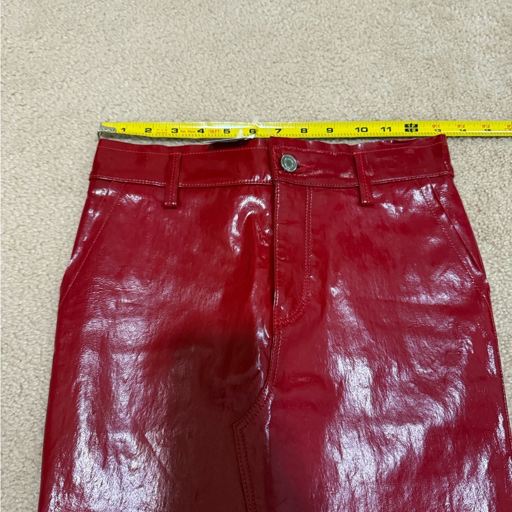 New!! RtA Red Leather Mini Skirt - 0 - Picture 7 of 8